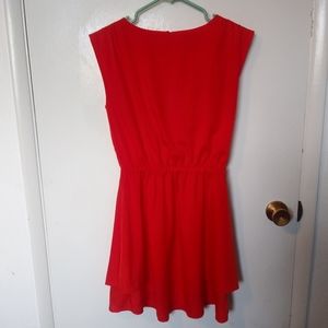 H&M Red Double Layered Red Mini Dress
